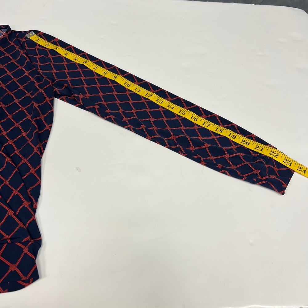 Banana Republic Wrap Blouse Long Sleeve Geometric Print Top Size S - Picture 9 of 9